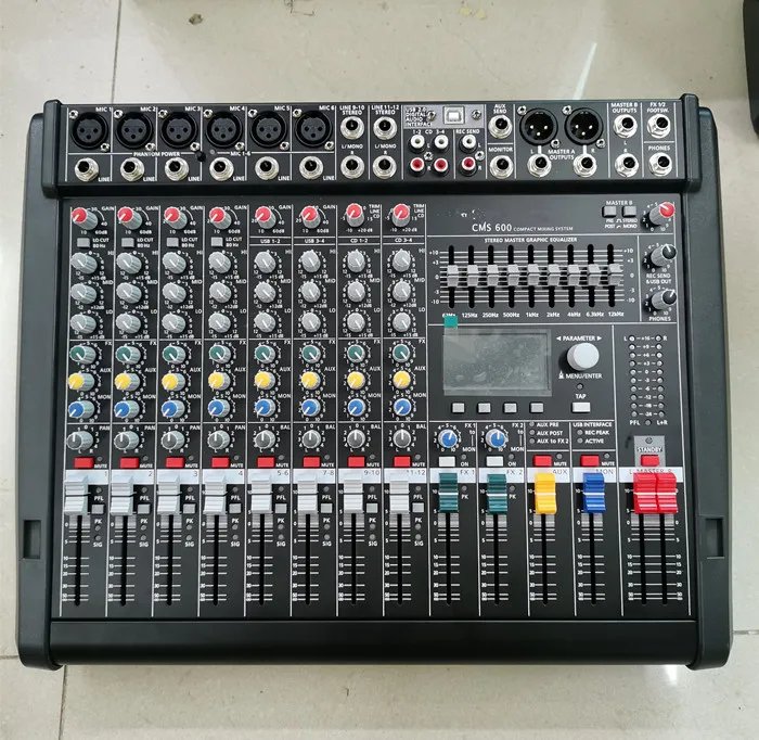 TKG CMS600 CMS600 with Plastic cover performance stage sound audio speaker 6 channel professional mixing console mixer audio