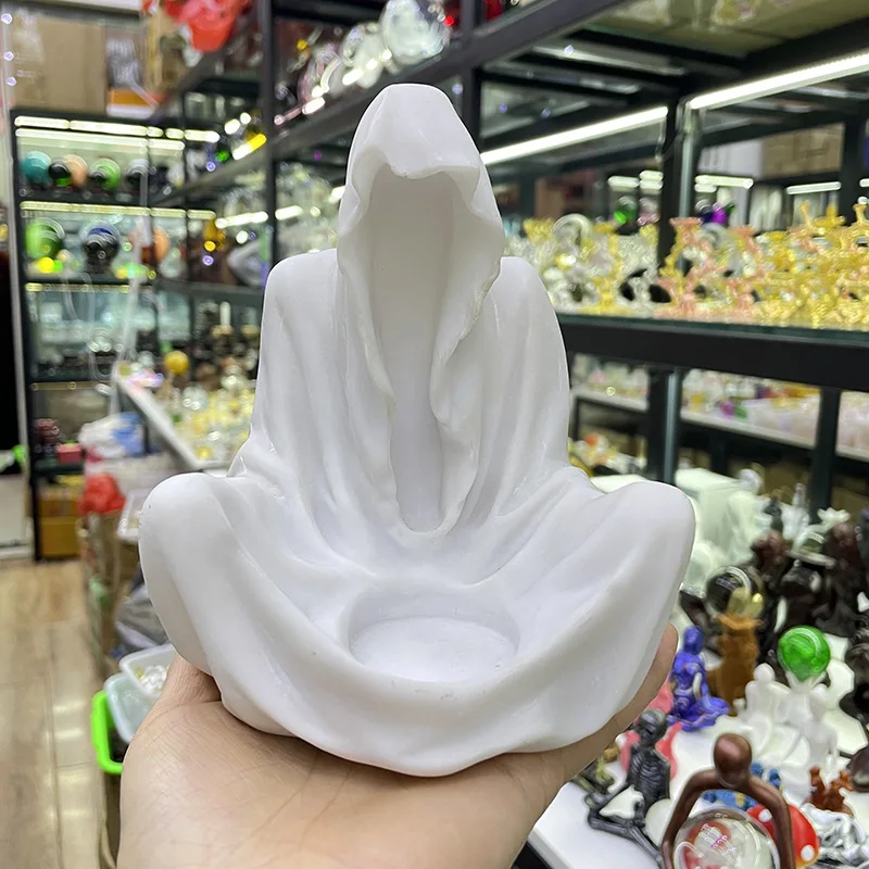 Black Goth Wizard Crystal Ball Base Sphere Display Stand Natural Healing Feng Shui Glass Orb Holder Statue Decor for 3-5cm Ball