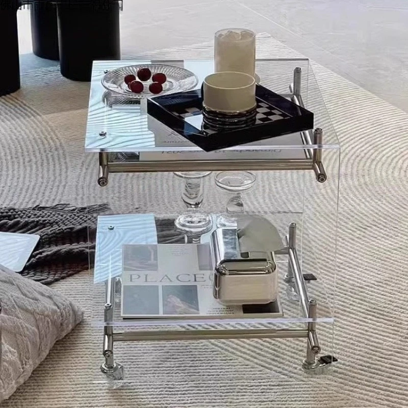 Mobile cart light luxury medieval bedside table sofa side few