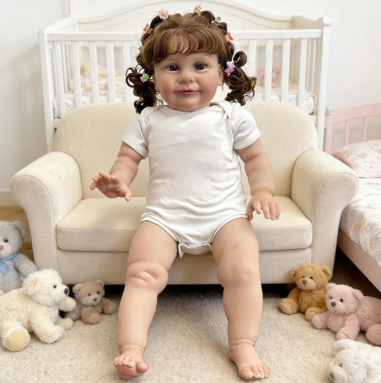 دمية زوي الواقعية بطول 26 بوصة مع بشرة ثلاثية الأبعاد وعروق مرئية، دمية فنية ناعمة الملمس قابلة للتجميع