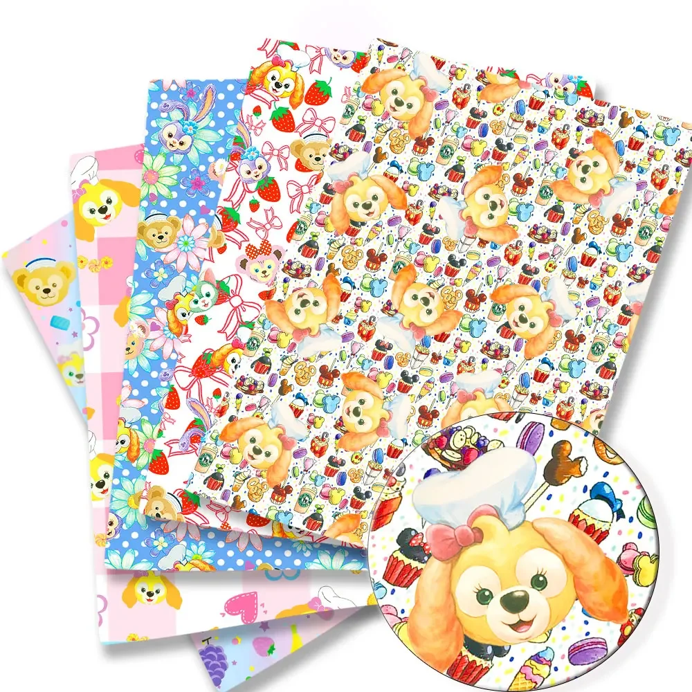 Disney duffy and friends Cartoon Fabric Hot Handmade Sewing Patchwork Quilting Baby Dress Home Sheet Printed Fabric Kids Fabric