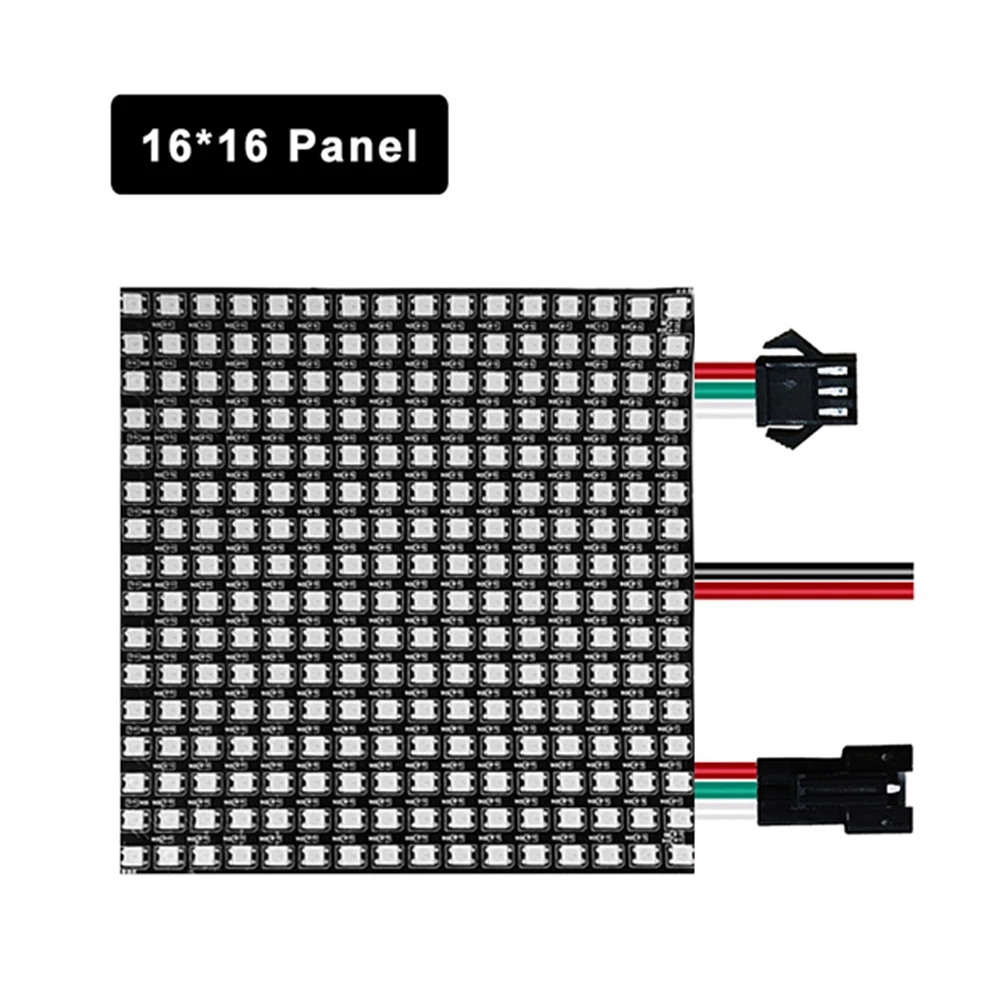 FUNZENXIN 1 ~ 20 Stück WS2812B 5050 RGB LED Digital Flexibles Panel WS2812 IC Individuell adressierbares Modul Matrixbildschirm 8x8 16x16 8x32 DC5V 5
