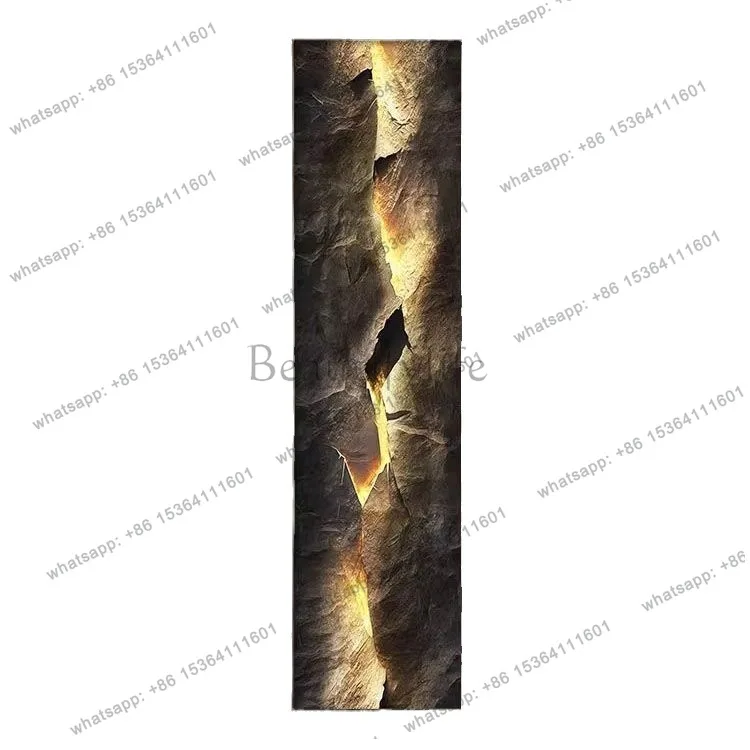 Vertical strip entry porch decorative painting atmosphere stairwell hanging painting with lamp