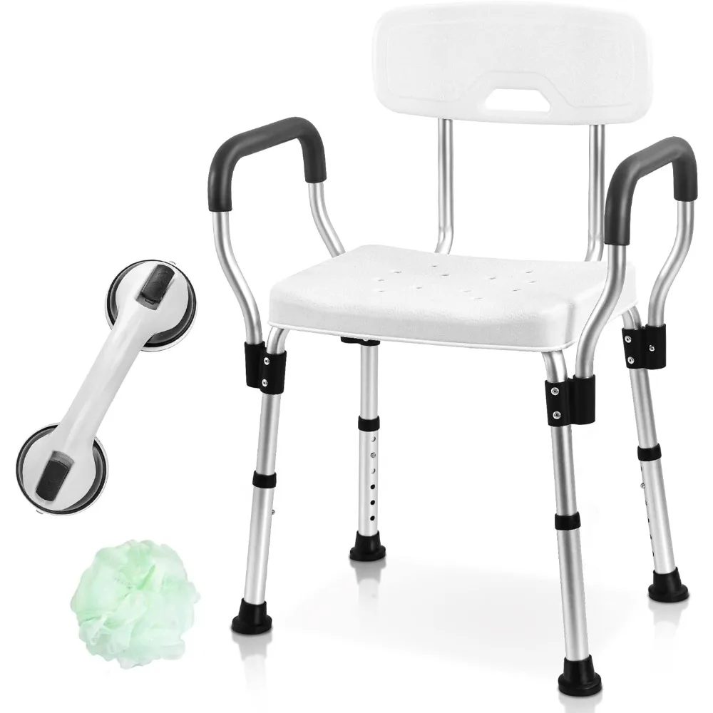 

Shower Chair for Inside Shower, Heavy Duty Shower Seat with Back, Shower Chair for Bathtub with Arms for Handicap, 796C-B