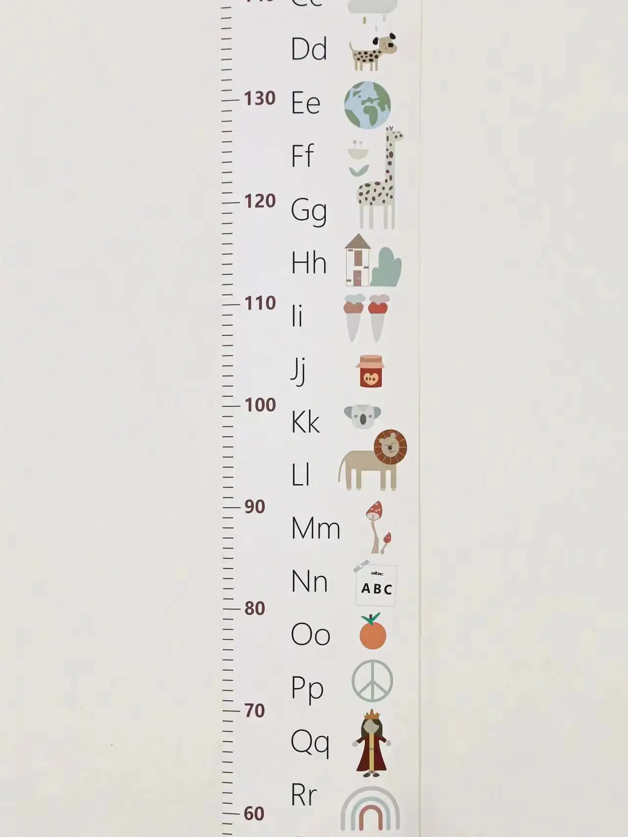 New Wooden Canvas Baby Height Ruler Room Cartoon Decoration Height Measurement Wall Sticker Removable Shooting Props