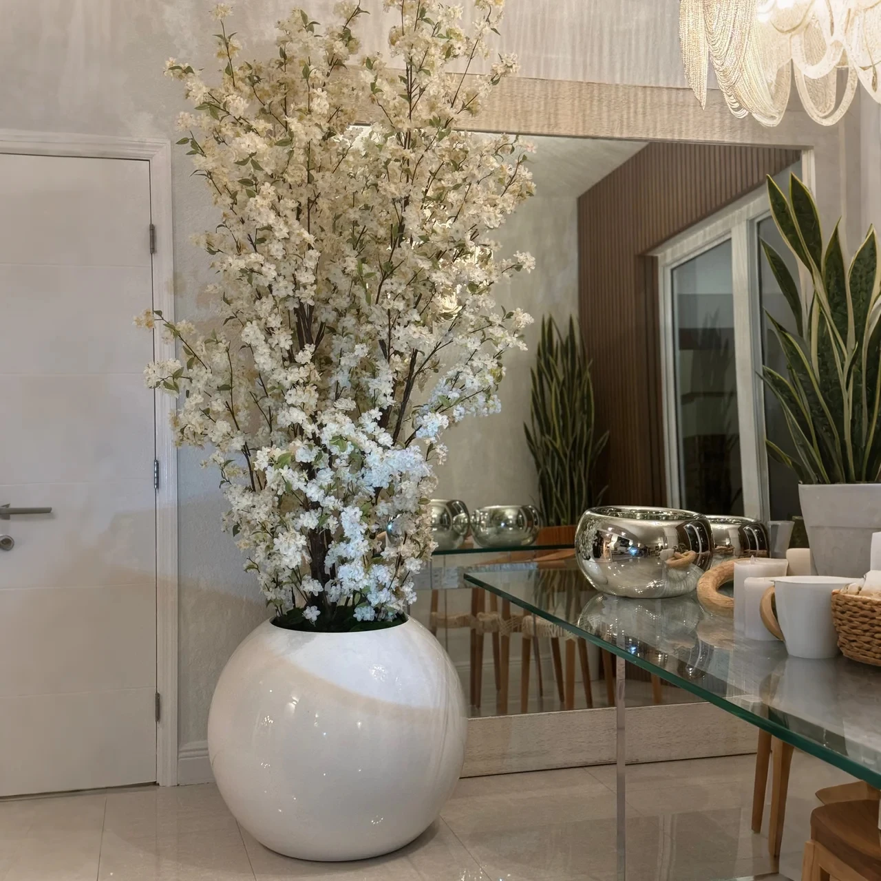 

Custom Made Pink White Artificial Cherry Blossom Tree For Home Indoor Decor