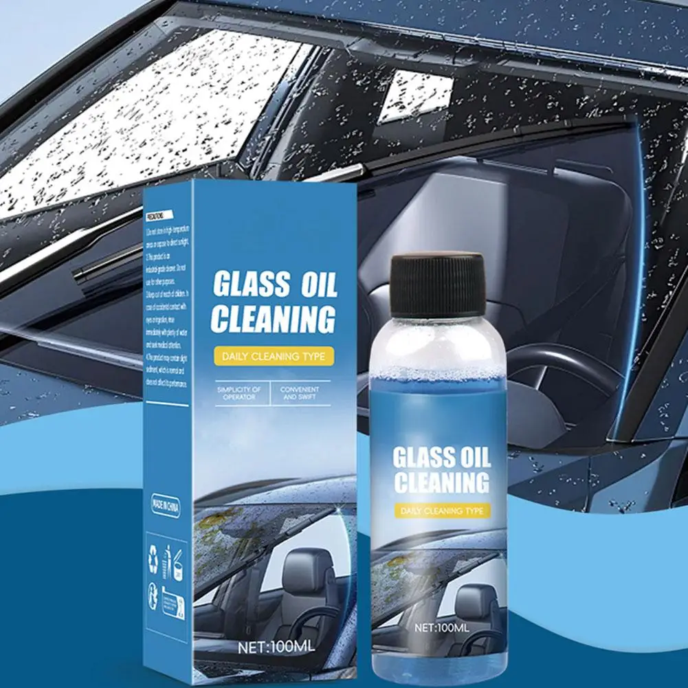 

Car Glass Windshield Cleaner High Gloss Oil Film Remover Long Lasting Shine Cleaner For Auto Home Galss Powerful Removing dirt