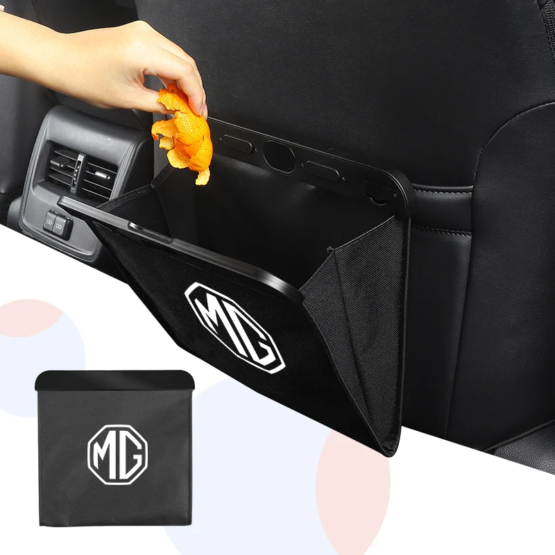 

Car Seatback Trash Can Magnetic Waste Bag Garbage Pouch Interior For Morris Garages MG 3 5 6 7 HS ZS GS Hector TF GT ZR RX5