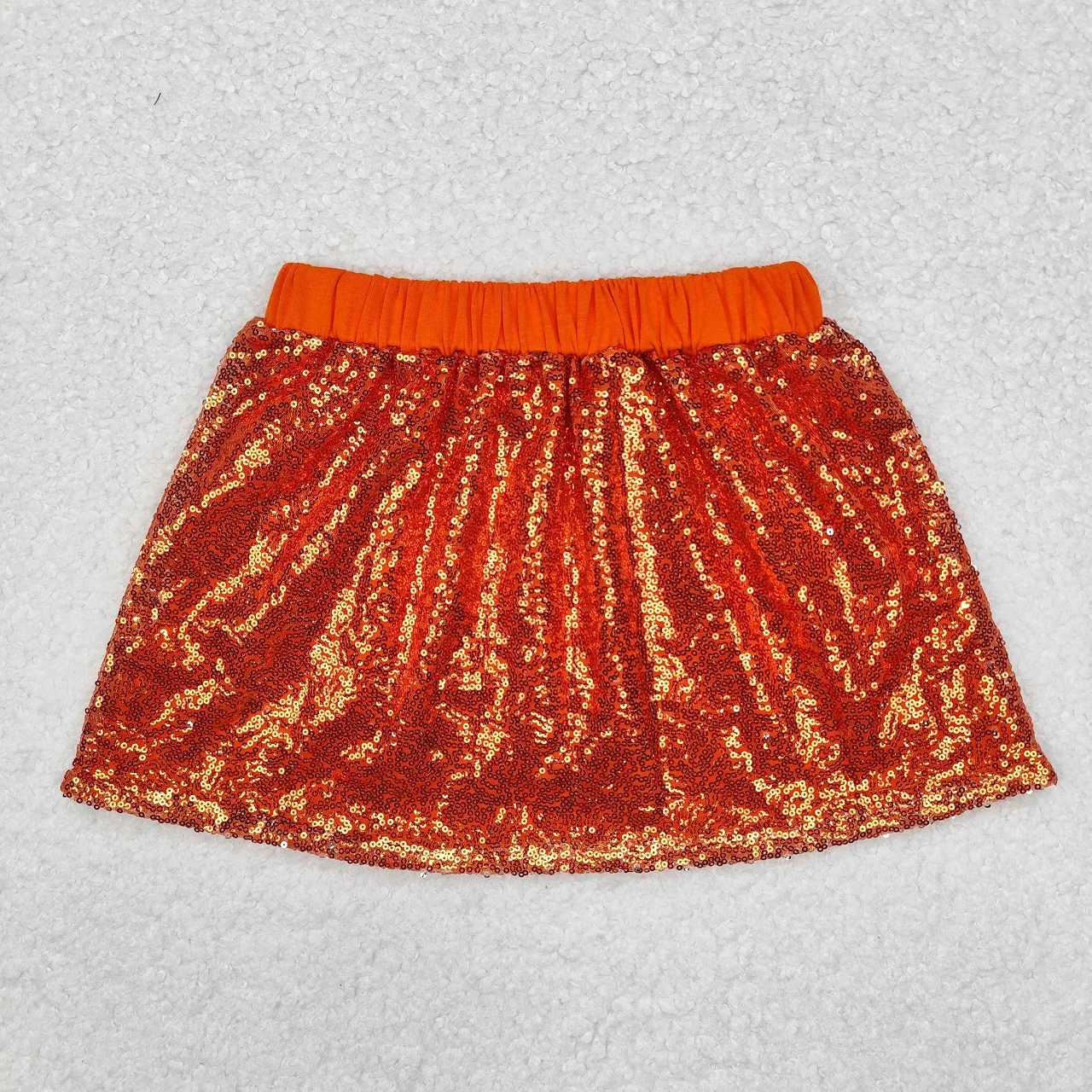 Wholesale Baby Girl Orange Sequins Skirt One Piece Children Kids Toddler Clothing