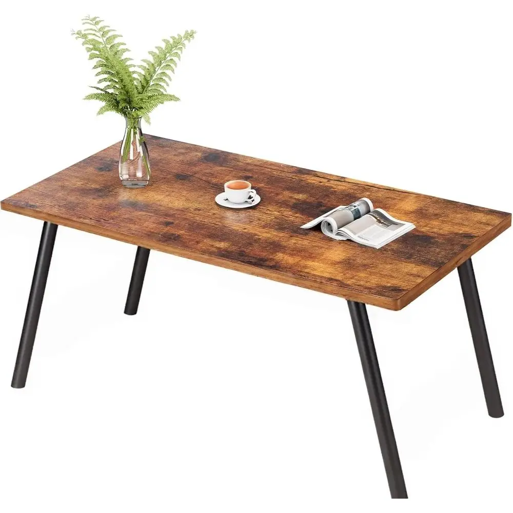 Table for Living Room, 70cm Farmhouse Coffee Tables, Wood Rectangular Center, Small Square Cocktail, Easy Assembly, For Meeting