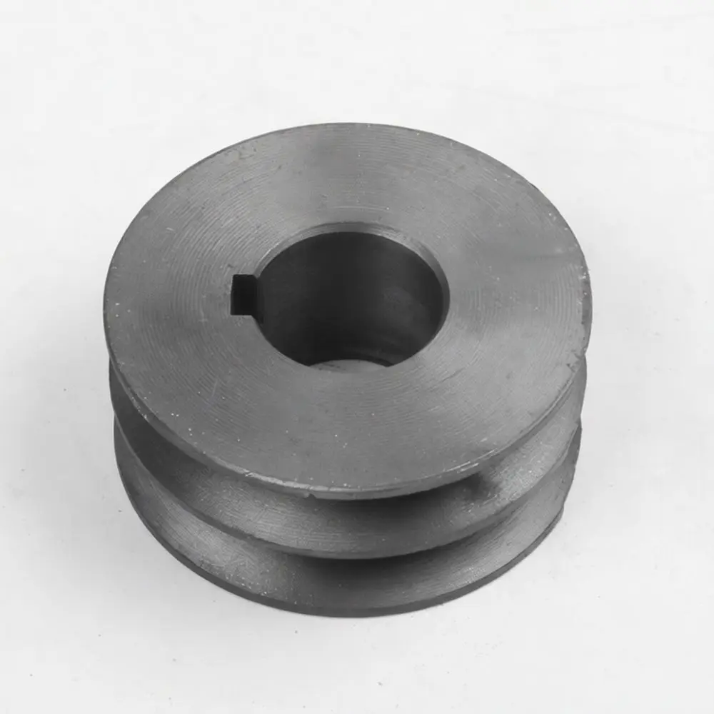 Automotive Power Transmission Pulley Double Groove V Belt Wheel Mechanical System Motor Gear Cast Iron Component Replacement