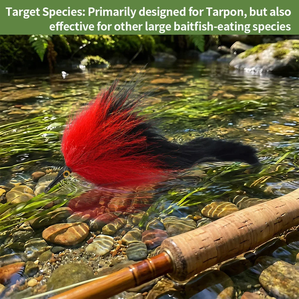 Zonker streamer Vtwins Tarpon Bunny para pike y lubina - imagen 3