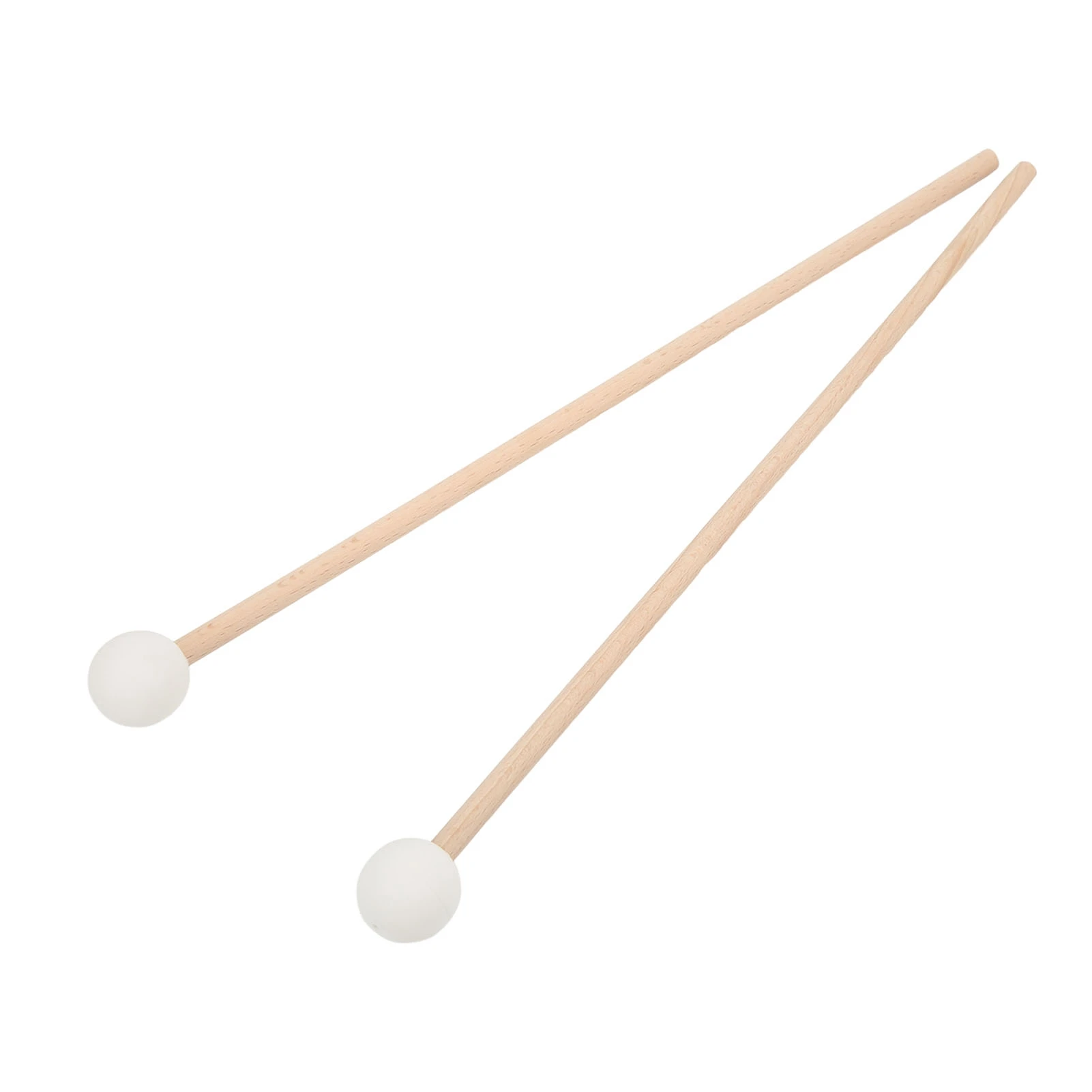 2PCS Bell Mallet Maple Handle Rubber Head Wonderful Sound Quality Xylophone Mallet for Marimba