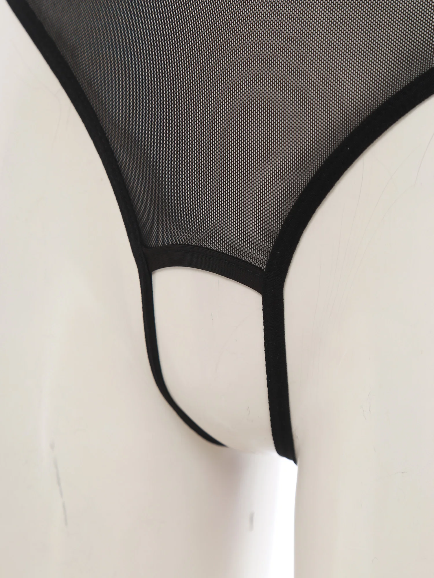 Women Sheer Hollow Out Bodysuit Swimwear See-through Mesh Halter T-back Bikini Leotard One Piece Jumpsuit Nightwear Beachwear