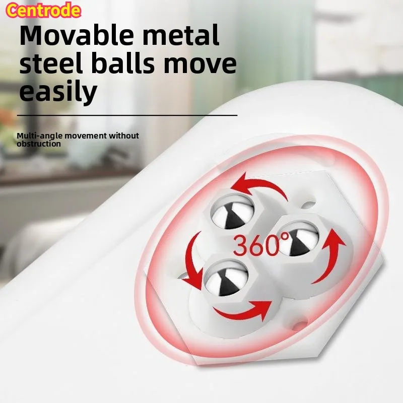 Universal Wheel, Mobile Adhesive Type, Pulley Base with Ball Bearing, No-drill Steel Ball Nylon Ball, Silent Furniture Castor