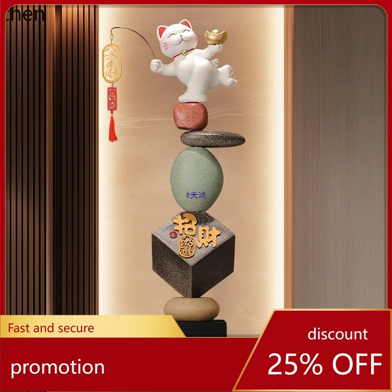 

ZML Entrance Hall Large Floor Ornament for Good Fortune, Opening Ceremony, Living Room, Office Decoration