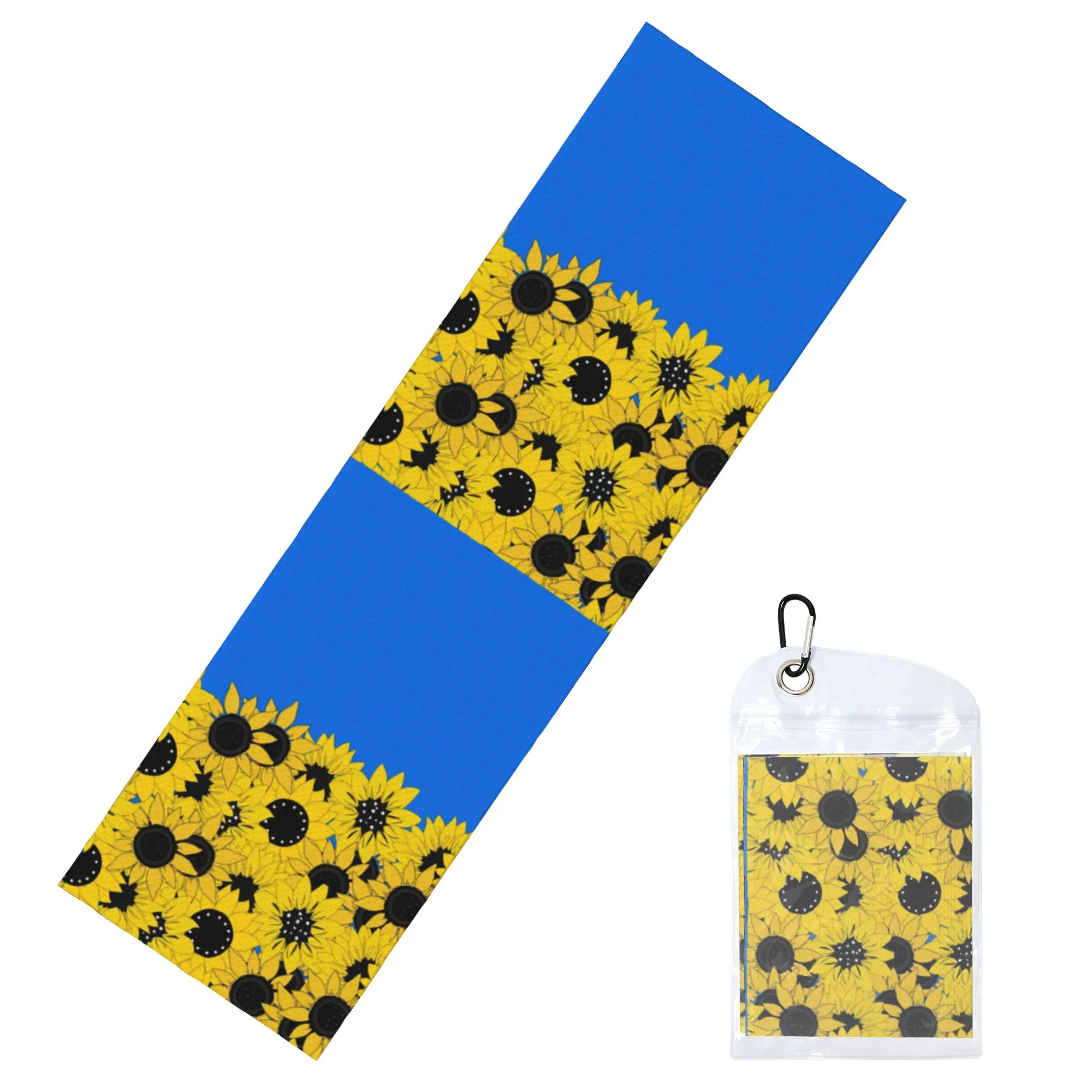 Blue Sunflower Printed Cold Exercise Towel  Ukraine Flag Super Soft Breathable Instant Cooling Towel  Beach Towels