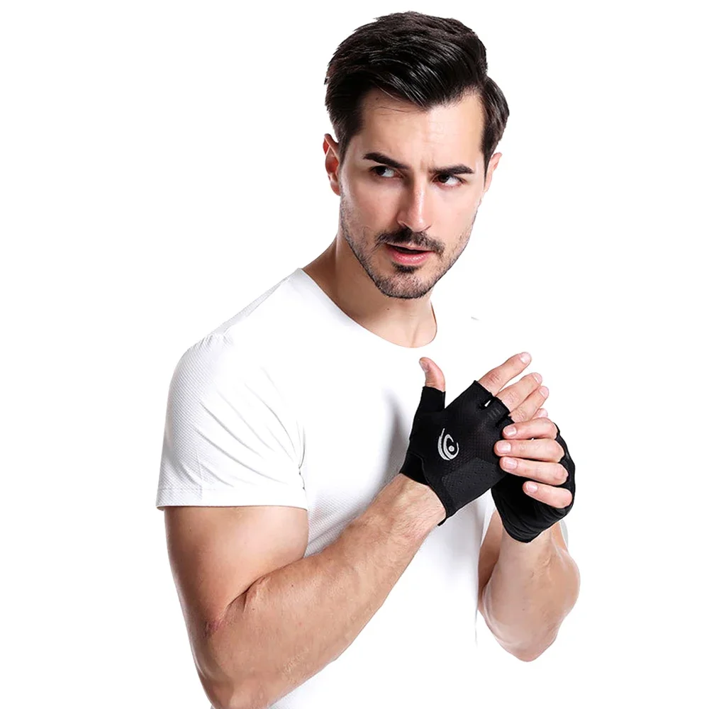 Weightlifti Gym Gloves Fitness Training Fingerless Men Women Bodybuilding Exercise Sports Gloves Cycling Anti Slip Breathable