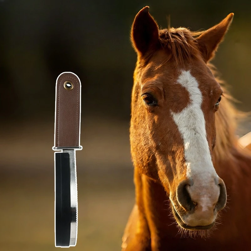 Horse Sweat Scraper Cleaning Grooming Brush Equestrian Supplies Horse Hair Remover Curry Comb Stable Horse Care Cleaning Tool