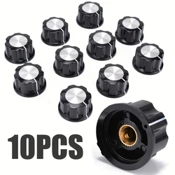 10pcs Bakelite knob Rotary Pot Switch Skirt knob, A01 D 20mm H 12mm Hole Diameter 6mm