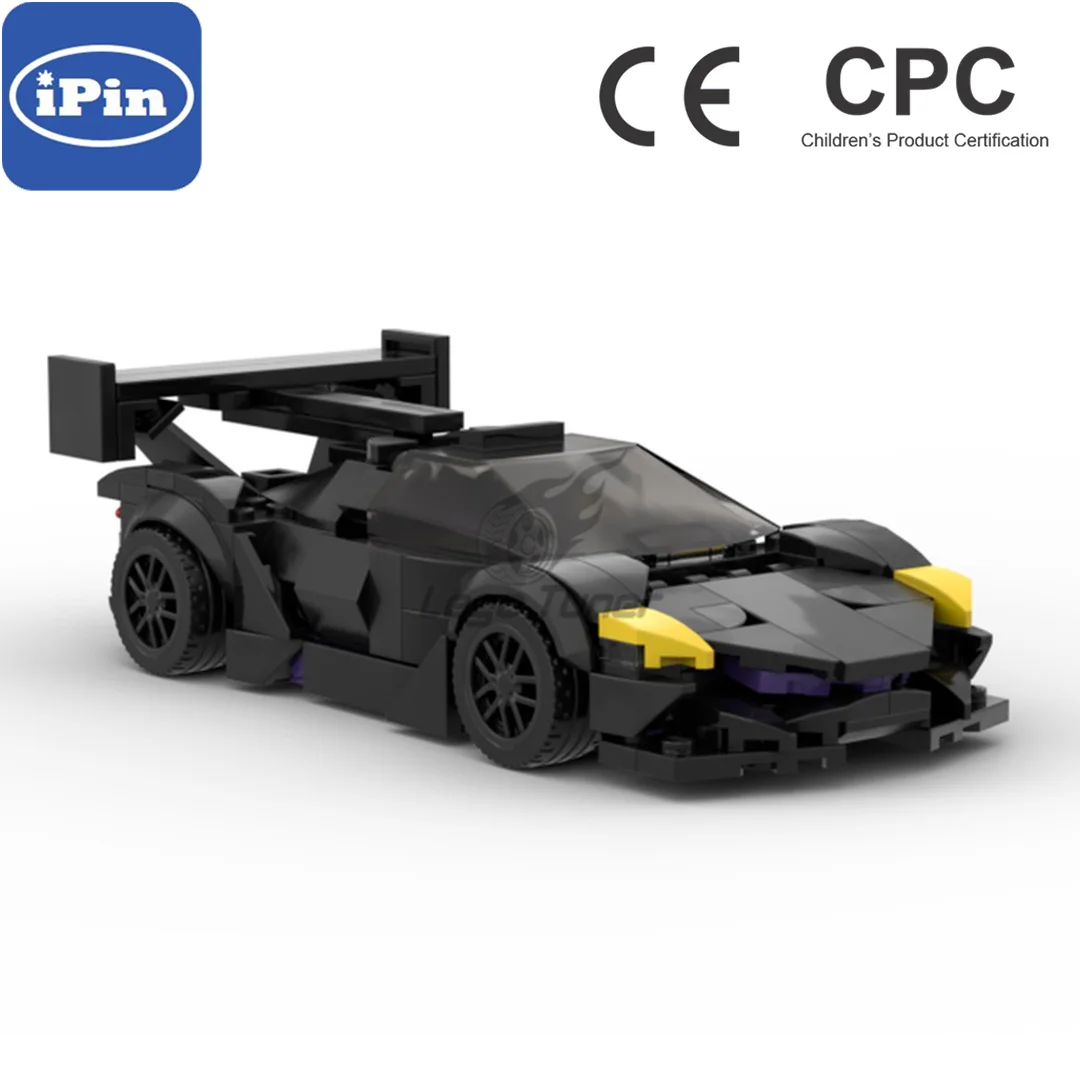 

MOC-77526 Sports Car Building Block DIY Technology Assembly Purple For Black High TechToys Kids Christmas Gifts