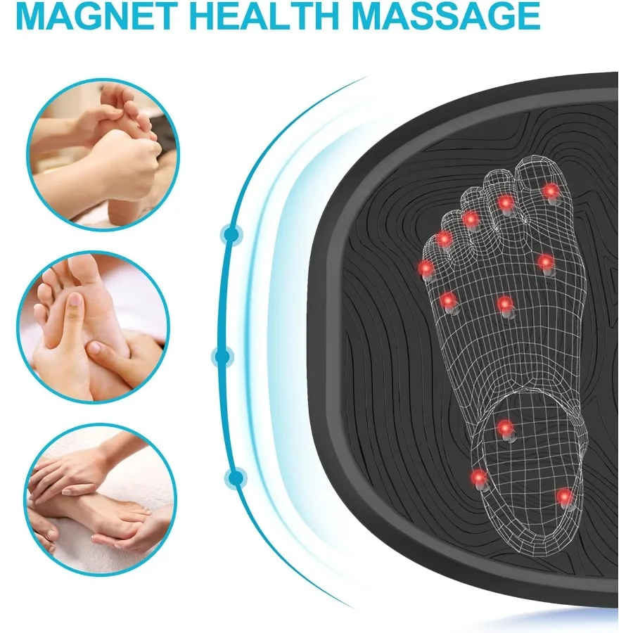 آلة تمرين لوحة الاهتزاز لتمرين الجسم بالكامل: منصة اللياقة البدنية الاهتزازية القوية مع لوحة تمرين مصممة للوزن