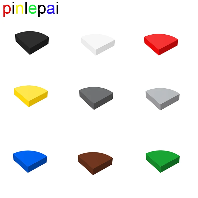 Pinlepai Bricks 25269 1x1 Flat Tile Round Building Blocks Quarter Assembled Particles Moc Parts Brick Block Toys For Children