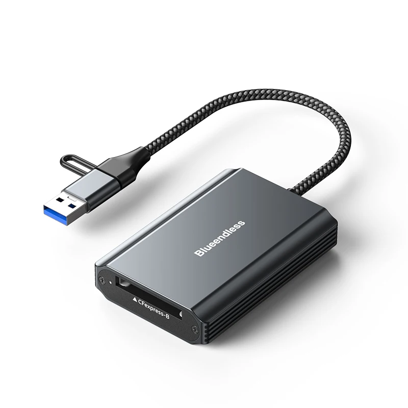 USB C Card Reader Type-C 10Gbps to CFexpress Type B Memory Card Adapter Aluminum Alloy Housing Cardreader for Windows Mac Linux