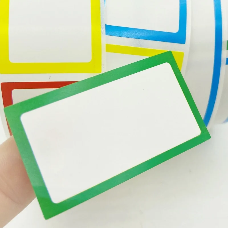 1 Roll Colorful Self Adhesive Large Label With Blank Self-adhesive Sticky Note Stickers Name Handwritten Large Rectangular Label image 5