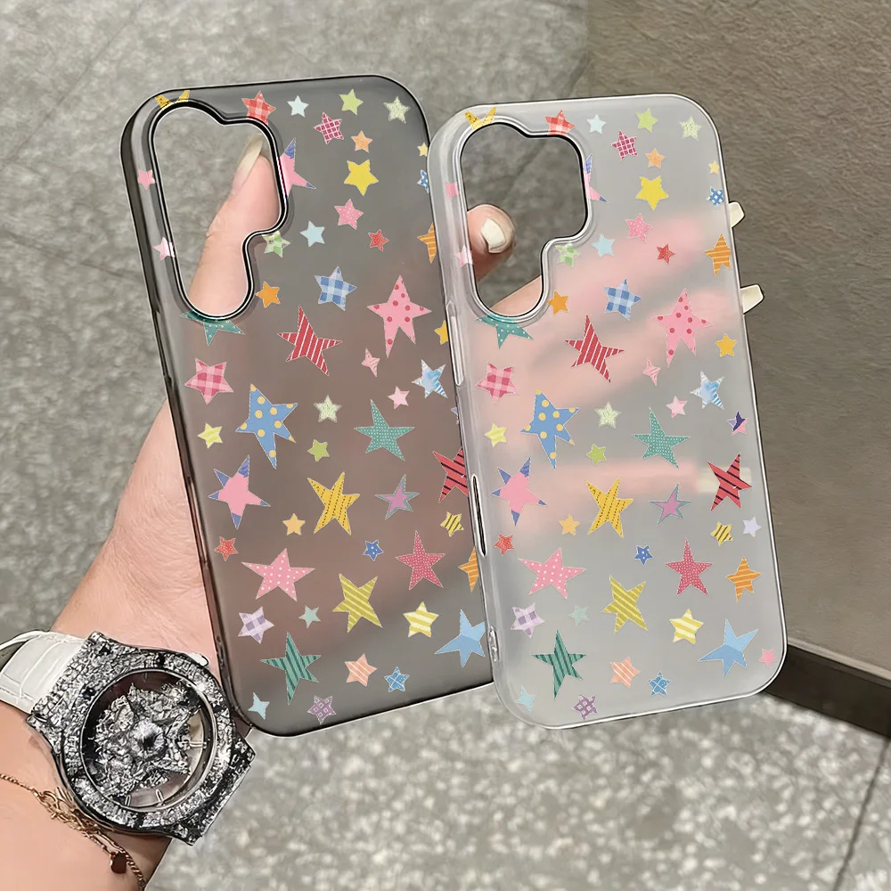 INS Korean Star Clear Phone Case For Samsung A56 5g A16 A57 A17 A07 A37 A27 S26 Ultra S25 S24 S23 Ultra FE Skin Matte Soft Cover