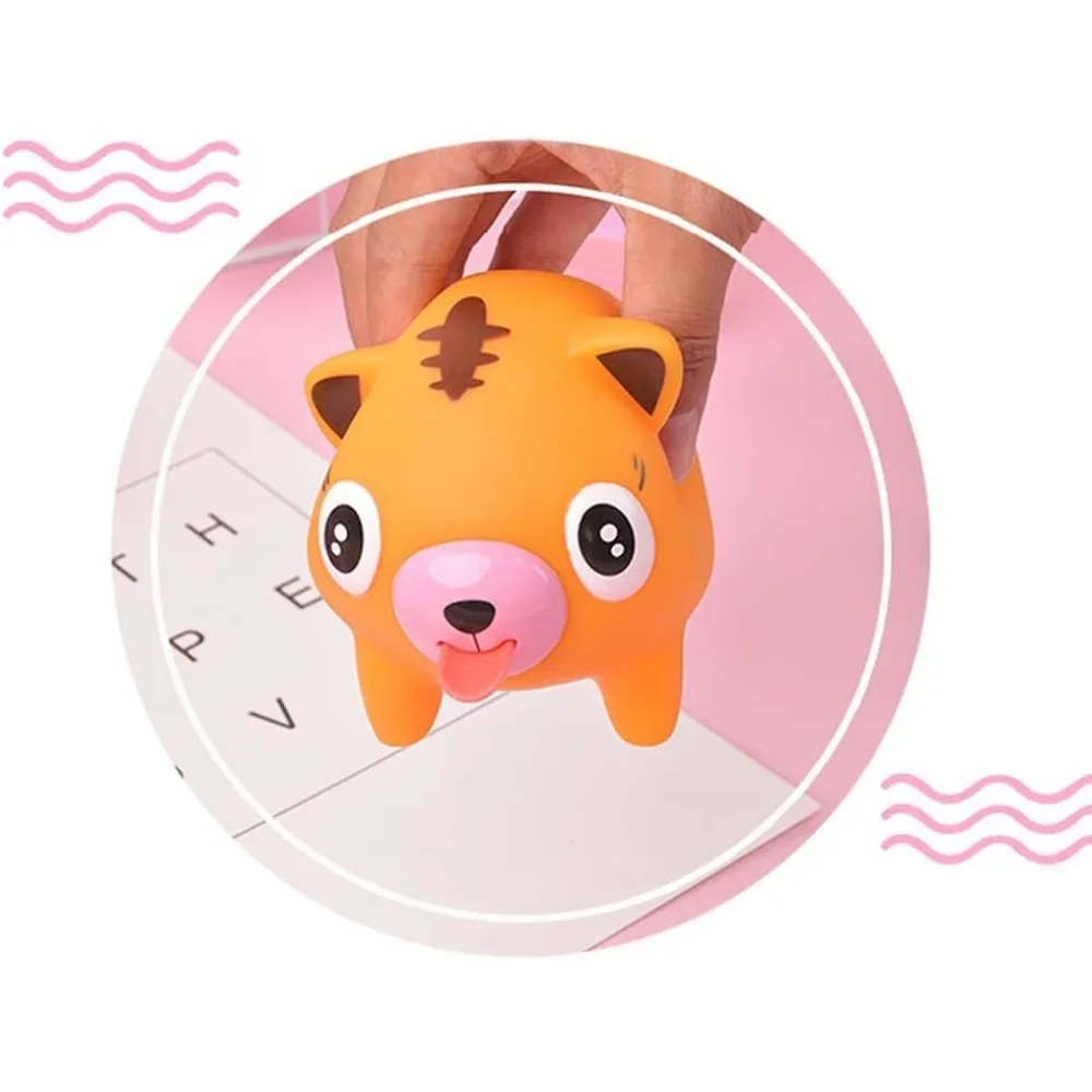 Squeeze Toy for Kids, Children's Decompression Toys, Stress Release Screaming Toy Doll with Tiger Rabbit Bear Pig Designs