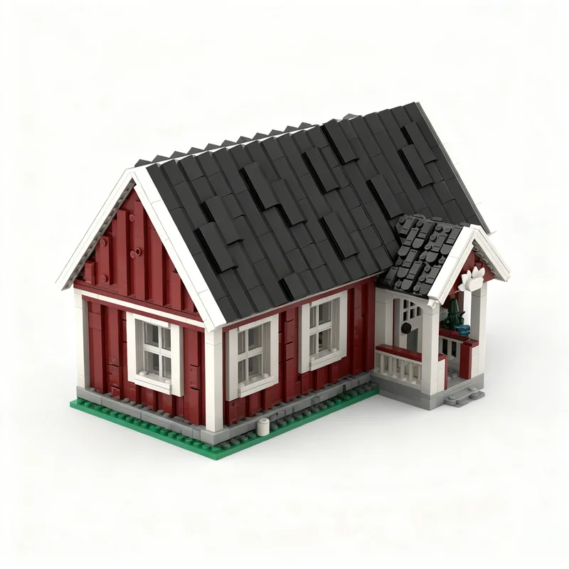2672pcs MOC Swedish House BDP Series 5 BrickLink Designer Program Model Building Blocks Christmas Gift Construction Toys Brick