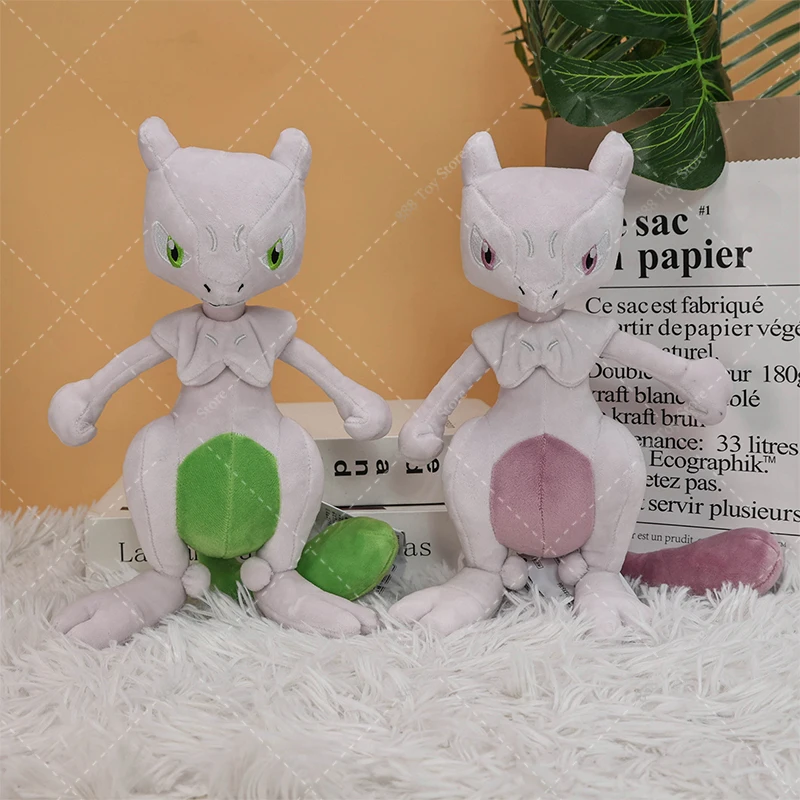 Pokemon Plush Mewtwo Toys Anime Shiny Mewtwo Green Standing Stuffed Animal Plushie Collection Dolls Kids Funny Christmas Gift