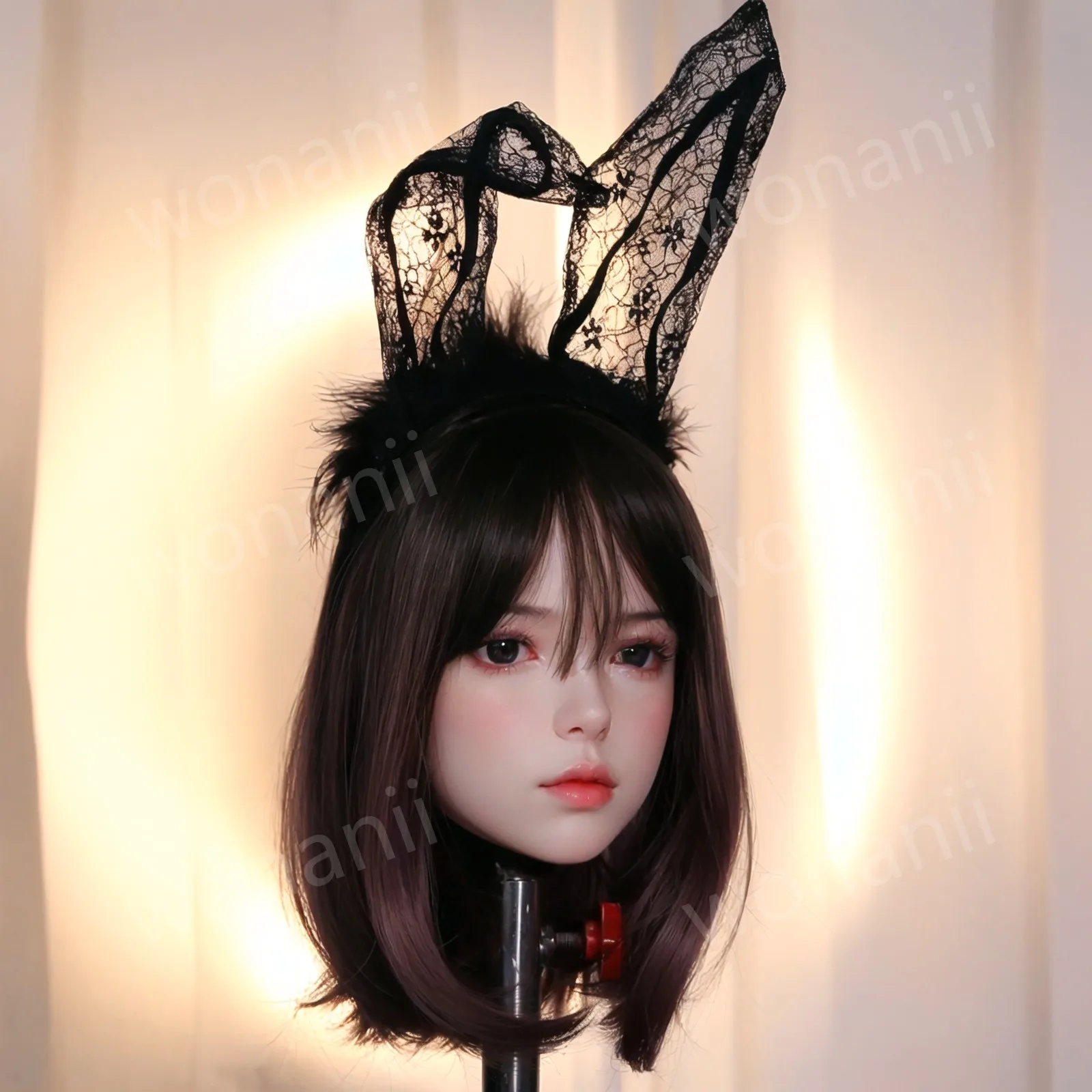 نموذج رأس أنثى واحدة، لعبة ذكر للبالغين، نسيج ناعم، صديقة مثالية، مادة TPE، رأس أنثى مقلد (بدون ملحقات شعر