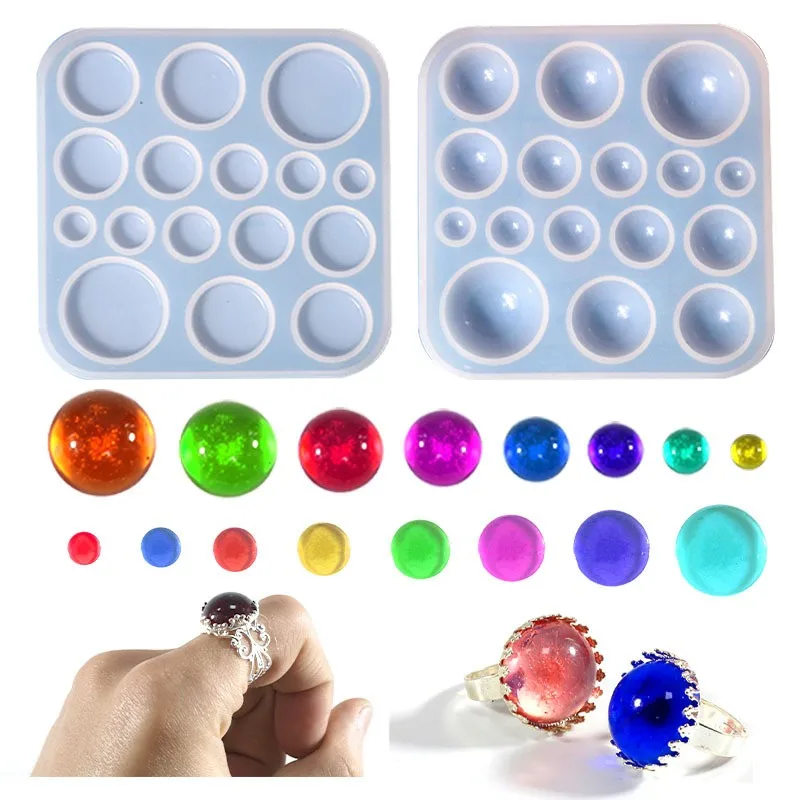 DIY Gemstone Patch Silicone Mold Time Stone Ring Earrings Pendant Jewelry Making Epoxy Resin Molds Crafts Handmade Jewellery