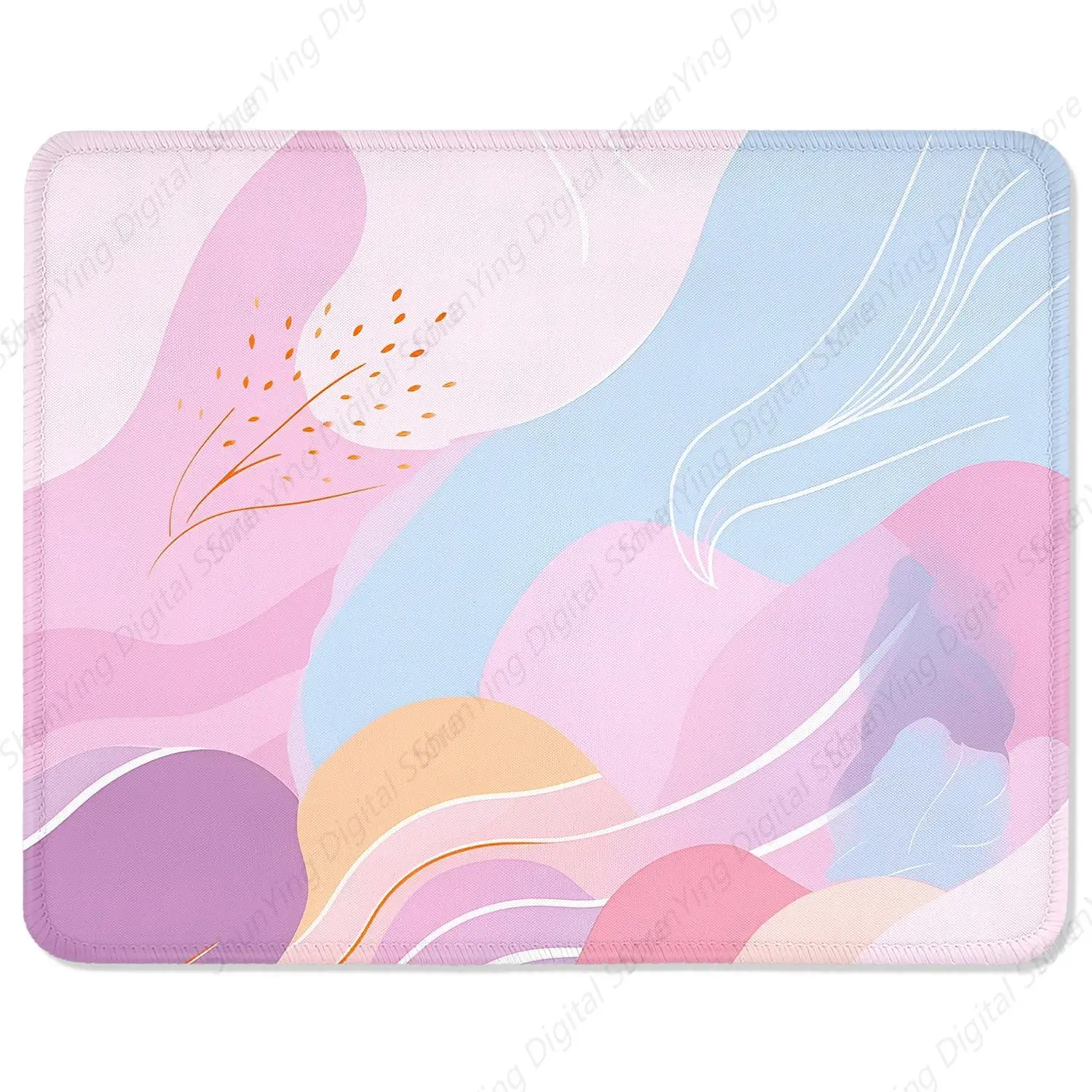 

Anti Slip Rubber Mouse Pad With Stitched Edges High-Quality Texture And Durability Suitable For Laptop Art Patterns 25*30cm