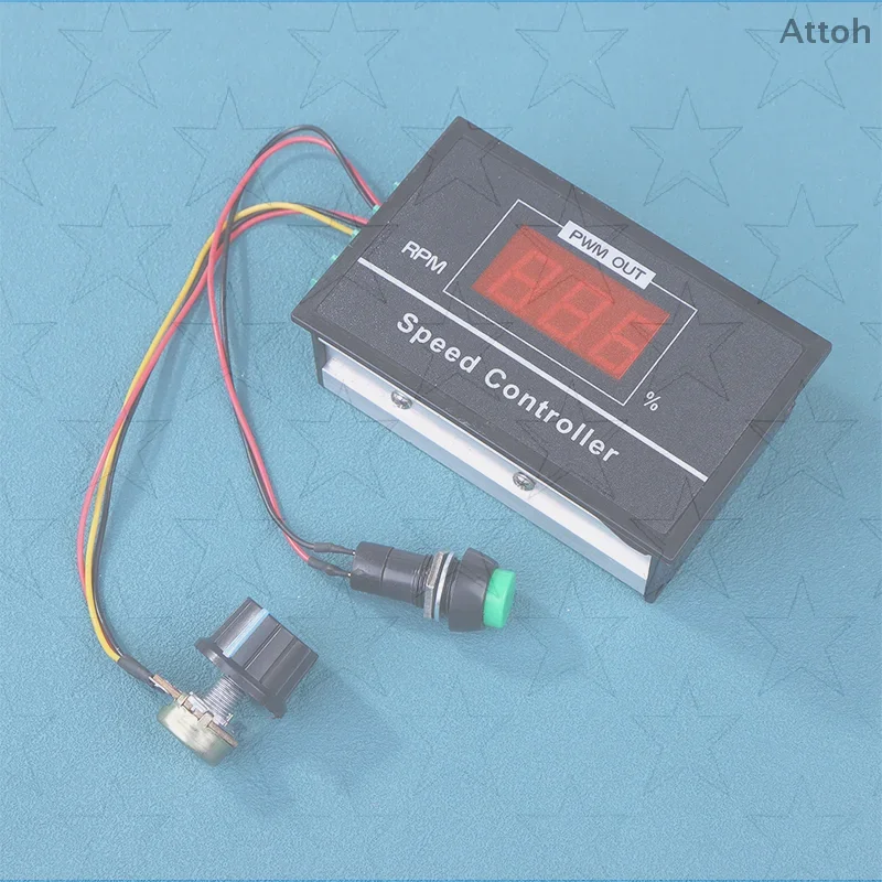 

DC 6-60V 6V 12V 24V 48V 30A Digital Display PWM DC Motor Speed Controller Regulator Motor Speed Controller W/ Start Stop Switch