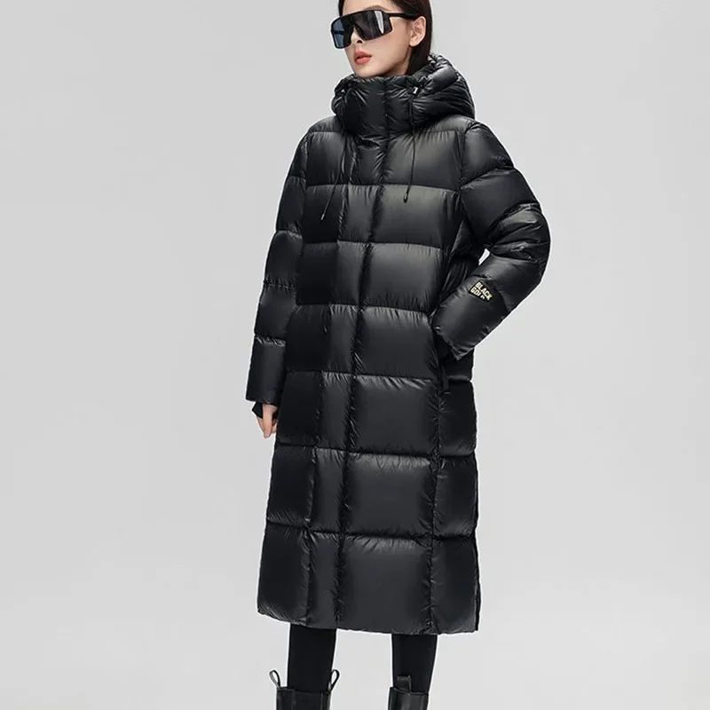 Women Clothes 2026 New Fashion Warm Hooded Women's Down Jackek Winter White Duck Down Thickened Black Women's Down Jacket H386