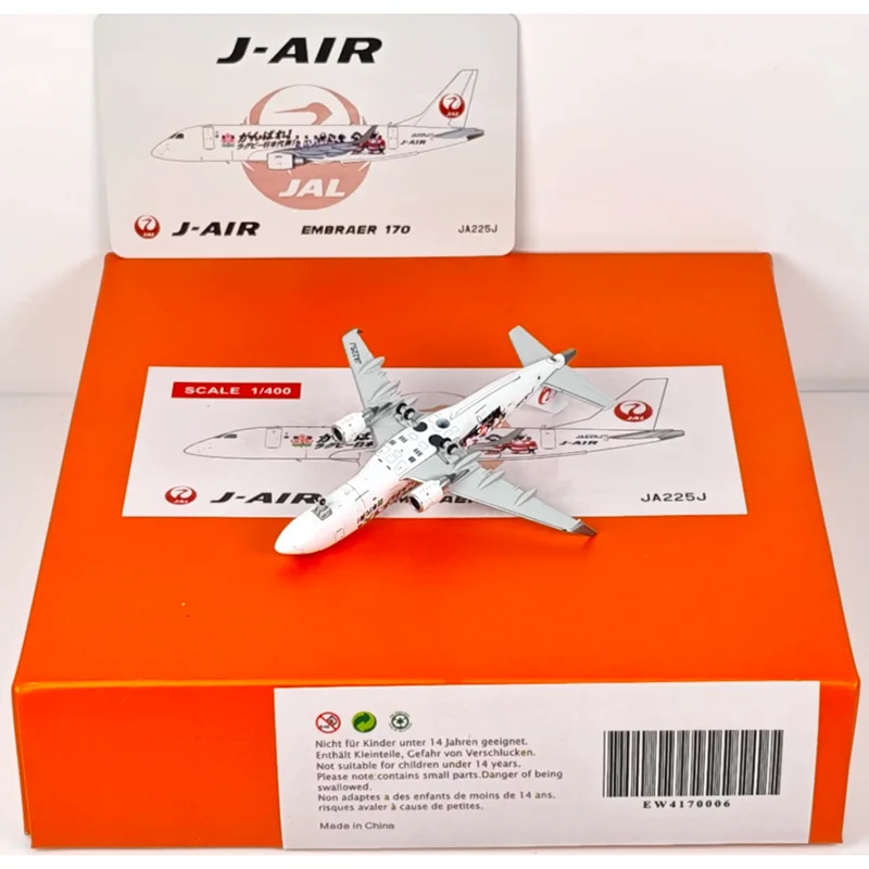 JC أجنحة دييكاست 1/400 مقياس الخطوط الجوية اليابانية ERJ-170STD JA225J نموذج طائرة سبيكة حلية جمع