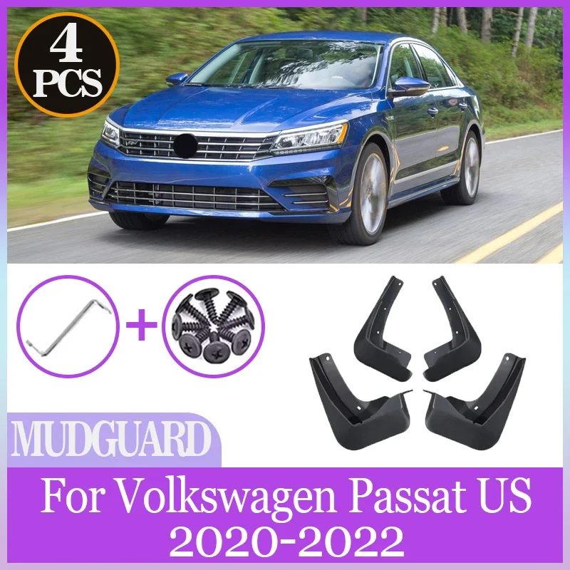 

For Volkswagen VW Passat US USA Version MK2 2020-2022 4PCS Mud Flaps Front Rear Fender Wheel Cover Guard Mudguard Anti-splash