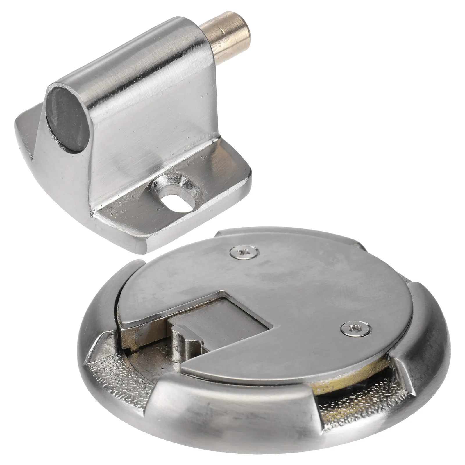 

1Pcs Stainless Steel Look Non-Magnetic Door Stopper Door Holder Wall Scratch Protector for Wood Concrete Surfaces Hallway
