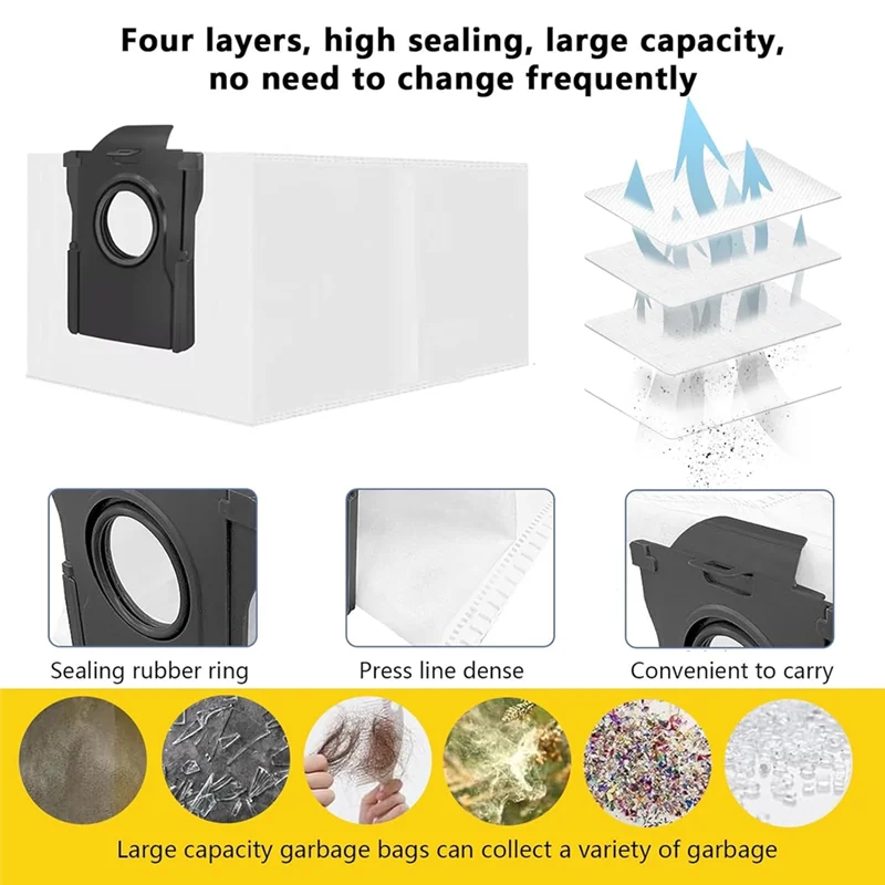 KEOL-18PCS 브러시 필터 먼지 봉투 걸레 천 Fordreame L10s Pro Ultra Heat RLL82CE/X30 Ultra/Mova E30 Ultra 예비 부품