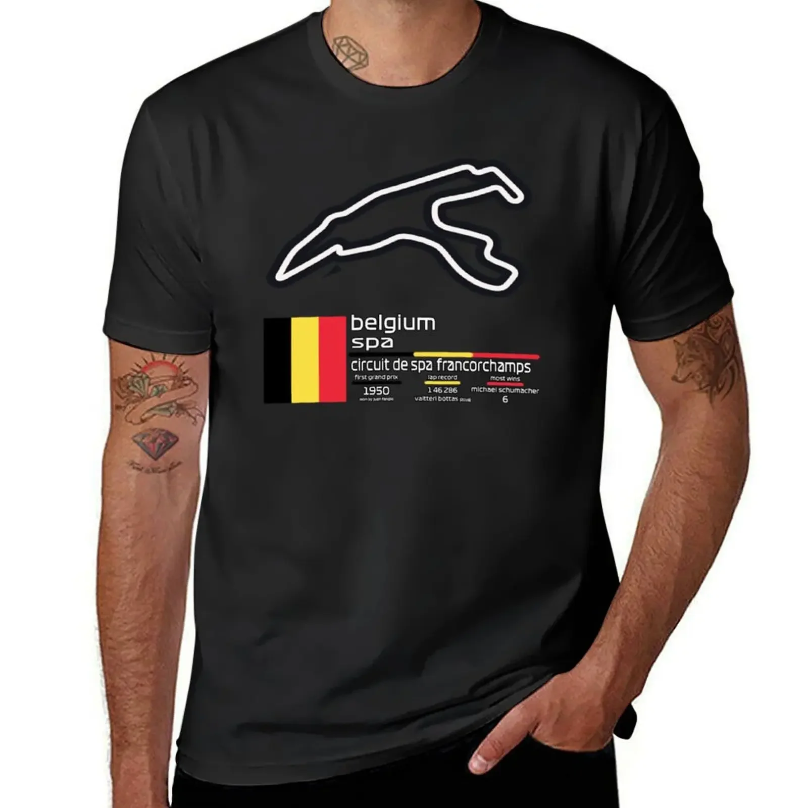 

Circuit de Spa-Francorchamps F1 Records T-Shirt graphic t shirt vintage custom t shirt man clothes tee shirts for men