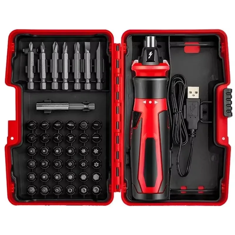 4V Mini Electrical Screwdriver Set Smart Cordless Electric Screwdrivers USB Rechargeable Hand Screw Driver Drill Tools