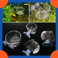 Aquarium Fish Tank Futter zufuhr, Hängendes Aquarium, Mini-Dekor, Kristallacryl-Tanksp ender, Zylinder becher, Fütterung zubehör