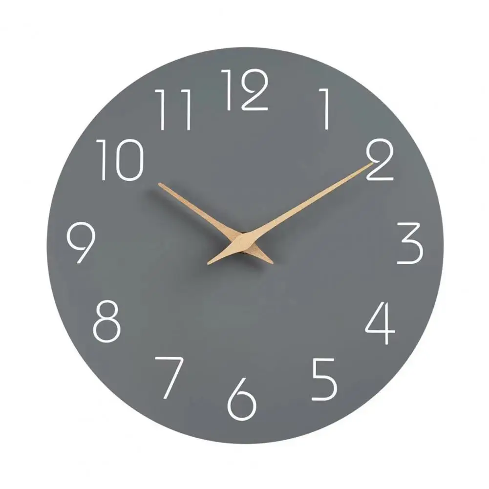 Silent Wall Clock Silent Non-ticking Wooden Wall Clock for Home Office Bathroom Kitchen Modern Decorative Timepiece