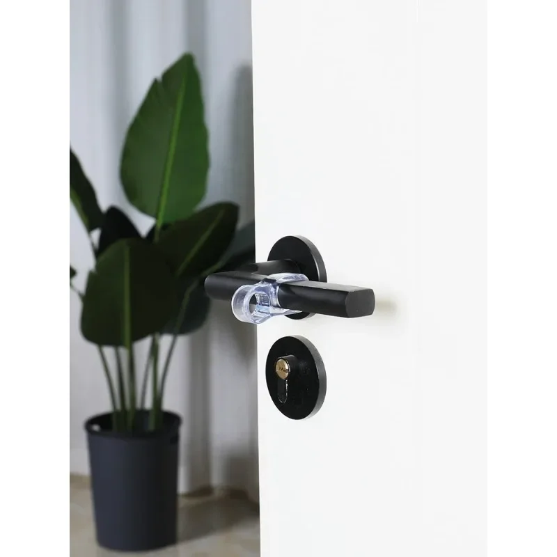 1/20PCS Silicone Door Stops Clear Black Door Handle Anti-collision Ring Home Wall Furniture Protection Pad Shock Absorber Rubber