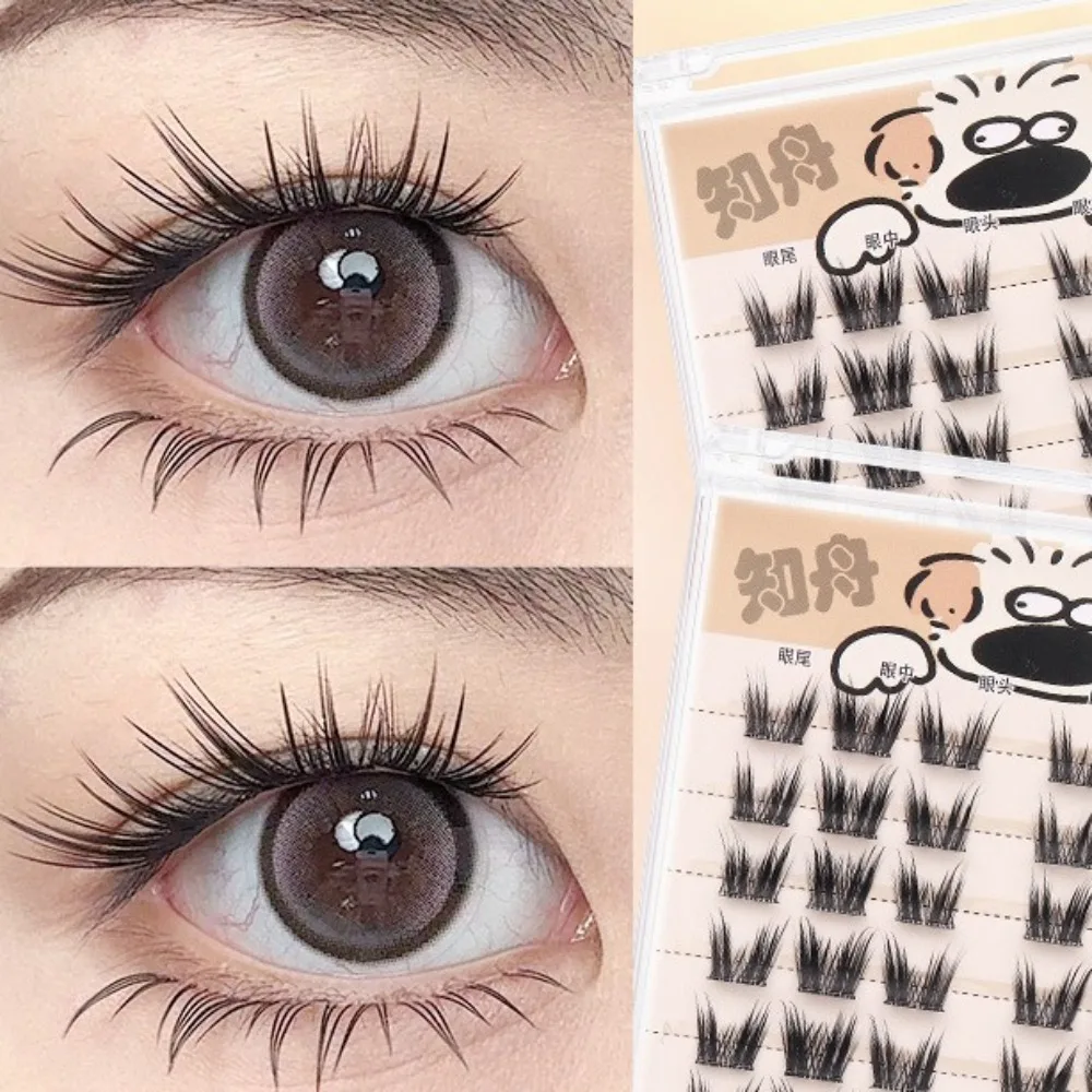 Fluffy DIY Self-adhesive Lash Clusters Wispy Reusable Glue Free Fake Lashes Extension Individual Adhesive False Eyelashes Women