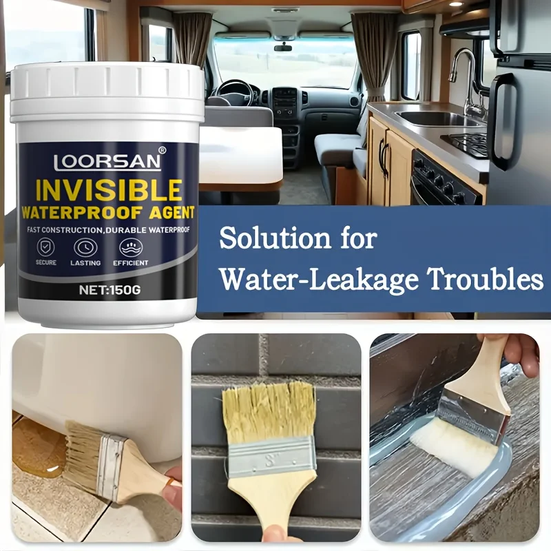 Selante Invisível Ultra-Forte e Impermeável para RVs - Adesivo Transparente para Reparos, Ideal para Uso Interno e Externo