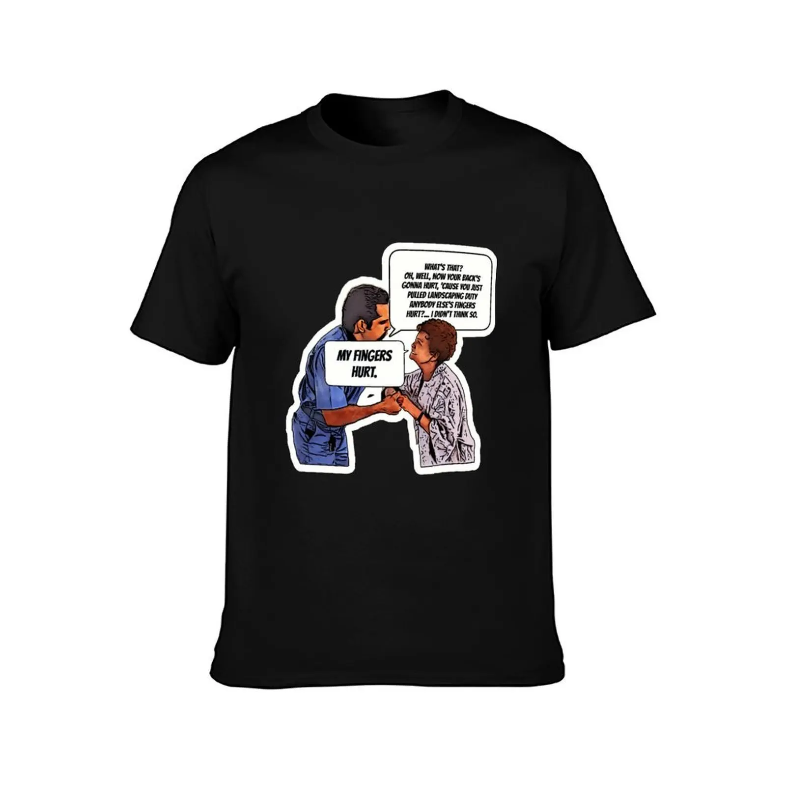 Nursing home orderly- my fingers hurt T-Shirt, Summer Casual Cotton Tee, Oversized Streetwear Tops, Vintage Graphic Print